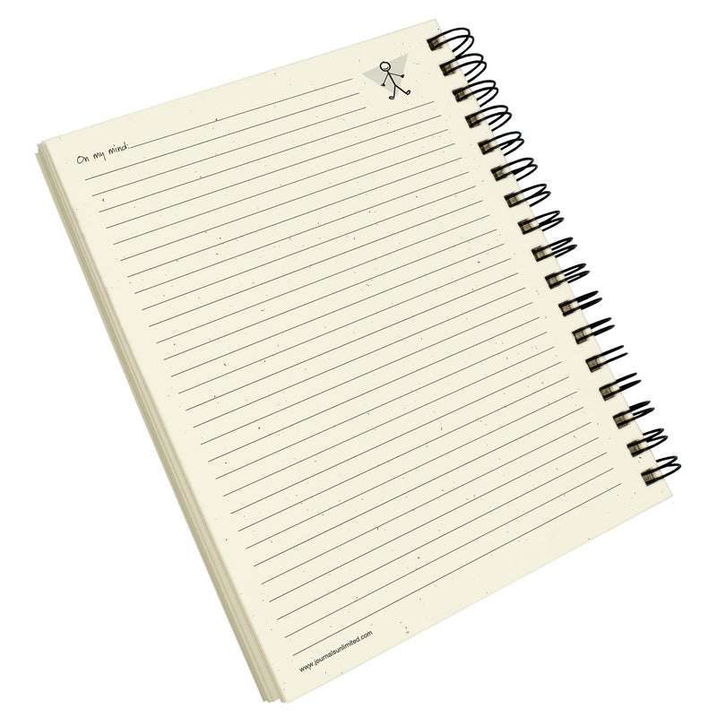Write it Down series by Journals Unlimited, Guided Journal, Me, A Personal Journal, Full-size 7.5"x 9", Kraft Hard Cover, Made in USA - Image 5